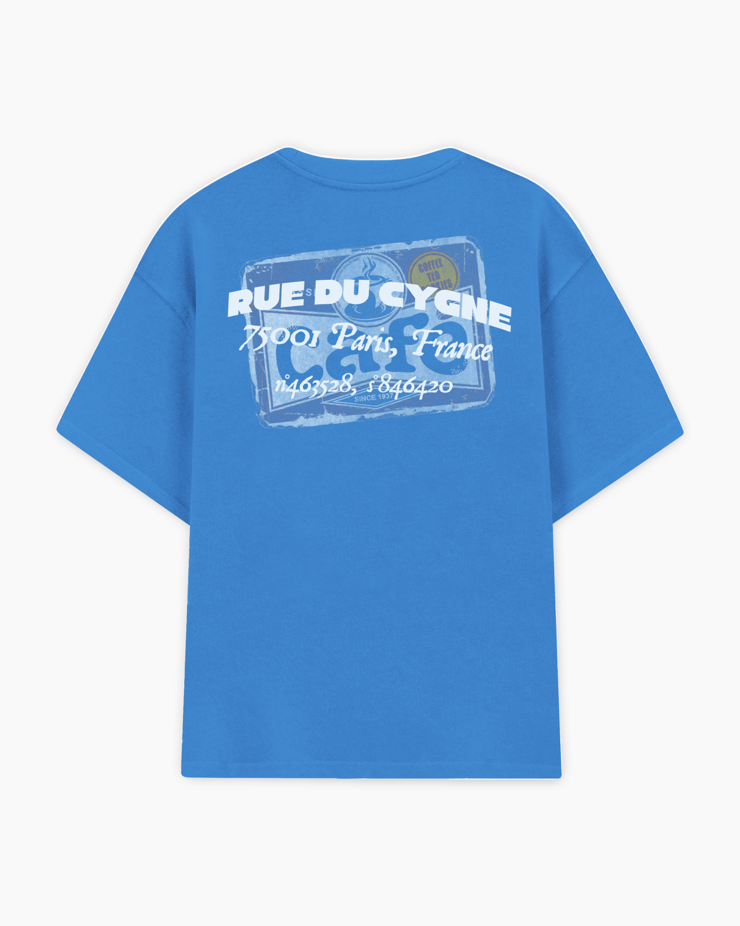 Blue de Café Tee - Maison Du Cygne