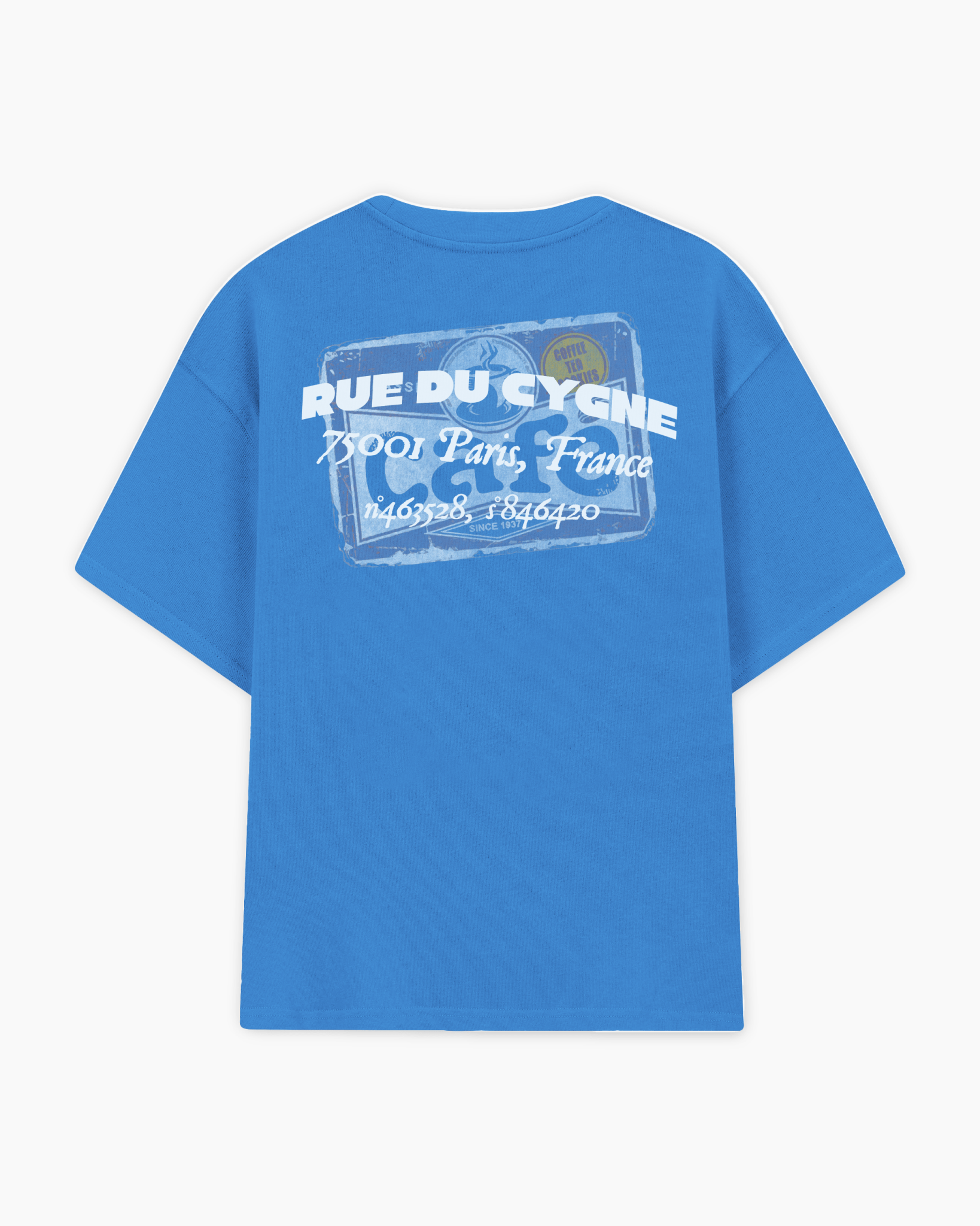 Blue de Café Tee - Maison Du Cygne