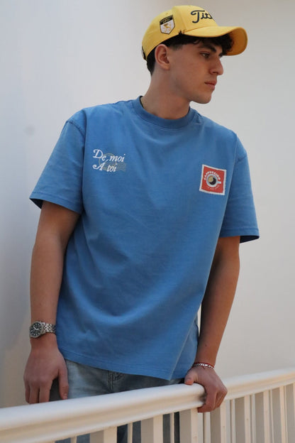 Blue de Café Tee - Maison Du Cygne
