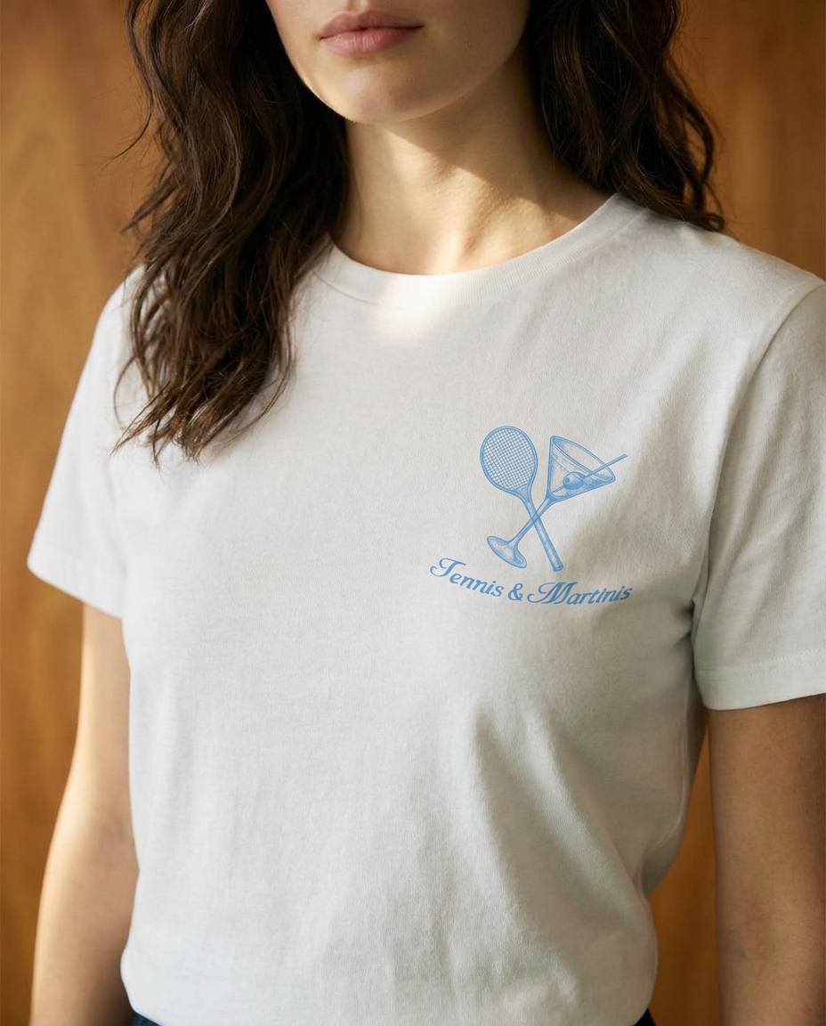 TENNIS & MARTINIS TEE